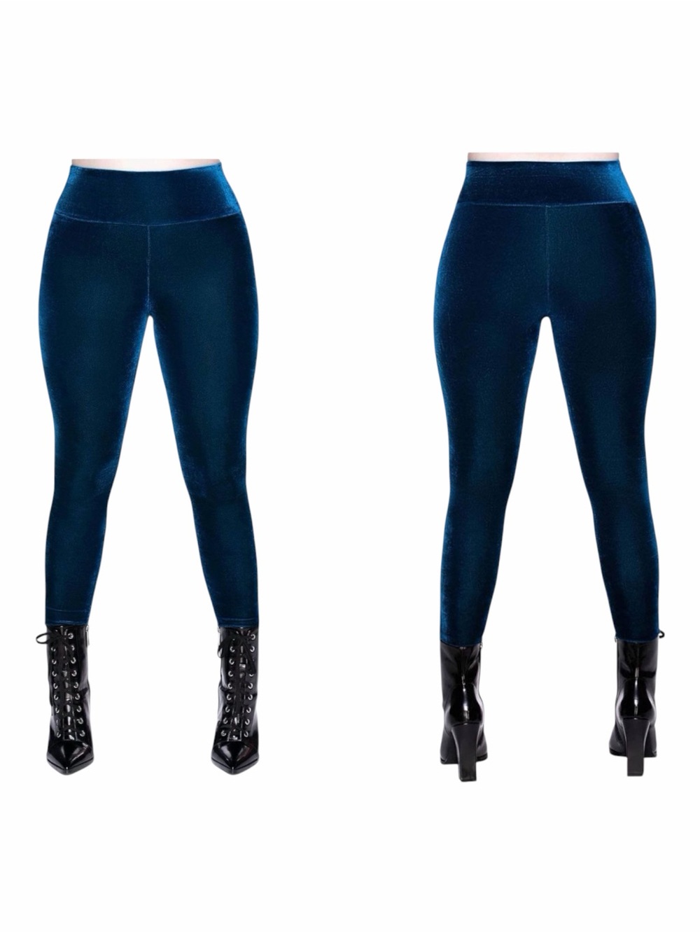 Killstar Velvet Hematite Sapphire Leggings Size UK XL